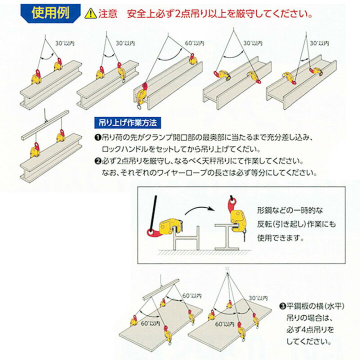 楽天市場】スーパーツール 立横兼用吊クランプ 0.5t クランプ範囲 0 