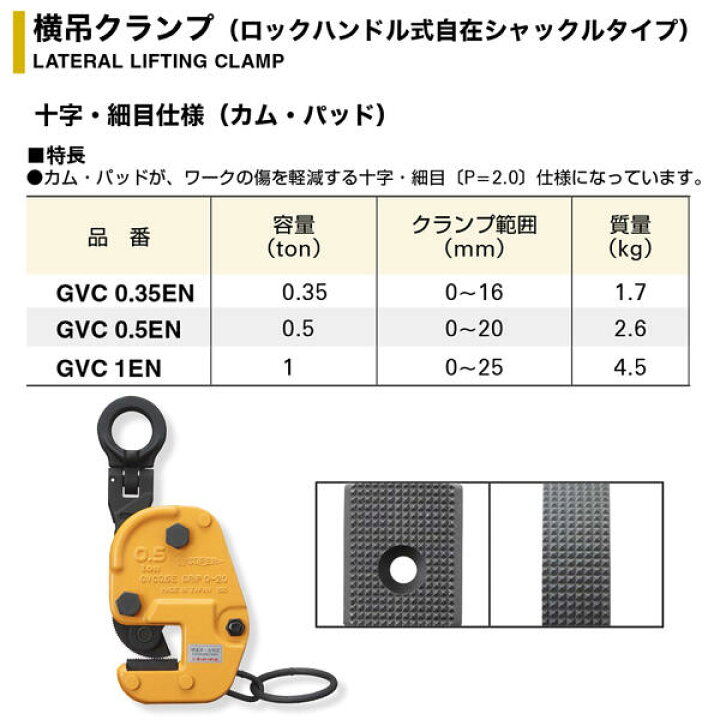 楽天市場】スーパーツール 横吊クランプ 自在シャックルタイプ ロック 