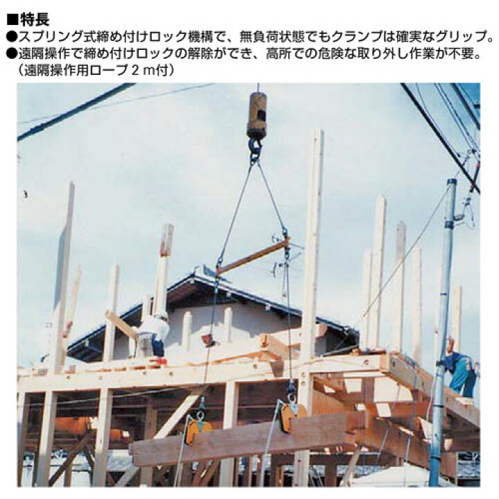 楽天市場】スーパーツール 木質梁専用吊クランプ 2点吊用天秤セット 