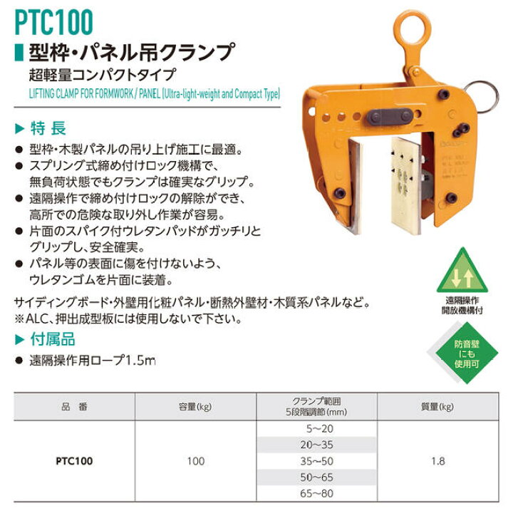 楽天市場】スーパーツール 型枠 パネル吊クランプ 2台セット 天秤無し 