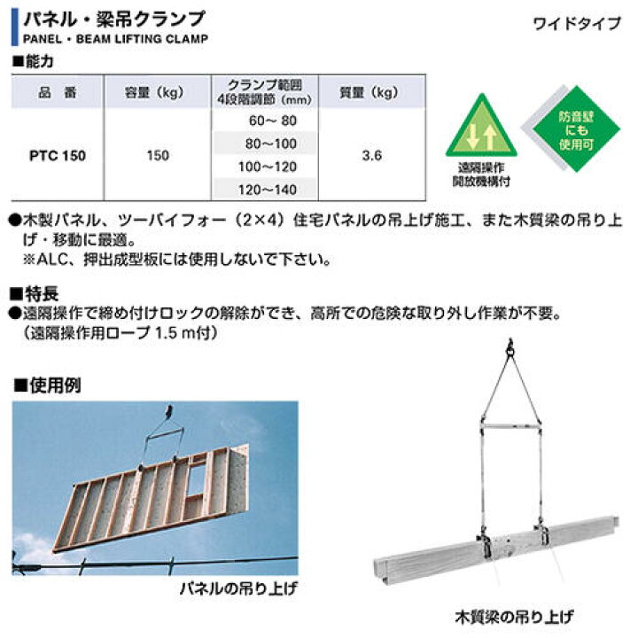 楽天市場】スーパーツール パネル 梁吊クランプ ワイドタイプ 木製 