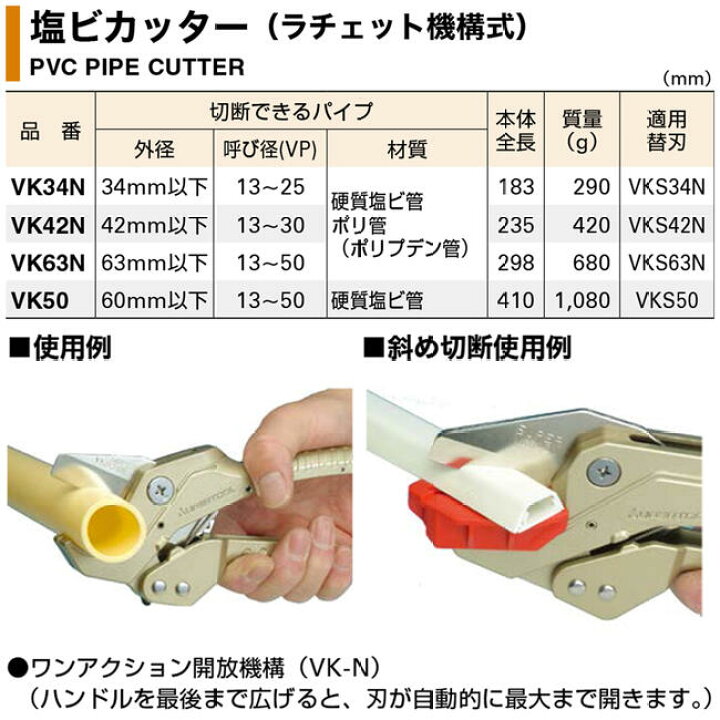 楽天市場】スーパーツール 塩ビカッター 42mm以下対象 配線用モール 