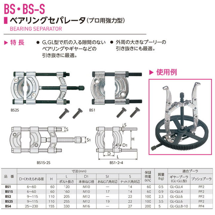 楽天市場】スーパーツール ベアリングセパレーター プッシュプーラ 