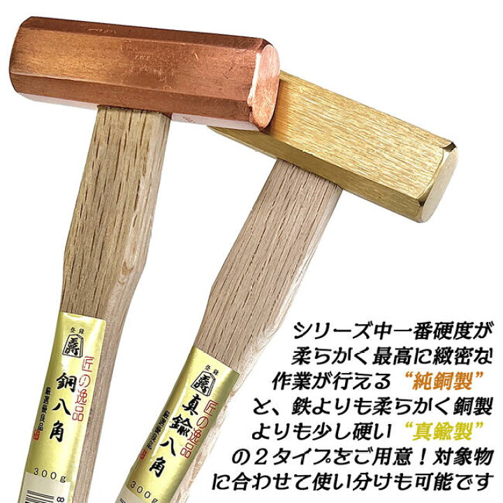 楽天市場】須佐製作所 純銅ヘッド製 八角木柄玄能 300 カンナ台 裏刃 
