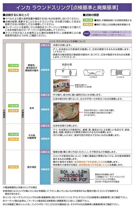 楽天市場】大洋製器工業 インカ ラウンドスリング 2t エンドレス型(NH 