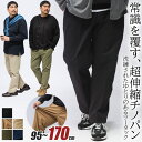 チノパンツ メンズ 大きいサイズ ツータック ボトムス カラーパンツ ワークパンツ ゴルフ ストレッチ ビジカジ アメカジ 黒 緑 茶 紺 ロングパンツ 長ズボン 95 100 105 110 115 120 125 130 140 150 160 170 サカゼン