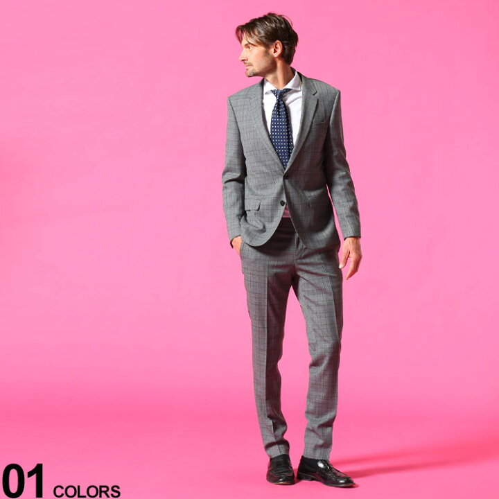 楽天市場 Hugoboss ヒューゴボス ウール混 グレンチェック シングル 2ツ釦 ノータック スーツ Slim Fitブランド メンズ 男性 紳士 スーツ ビジネス フォーマル シングルスーツ ノータック チェック 細身 Hbhgc 大きいサイズのサカゼン