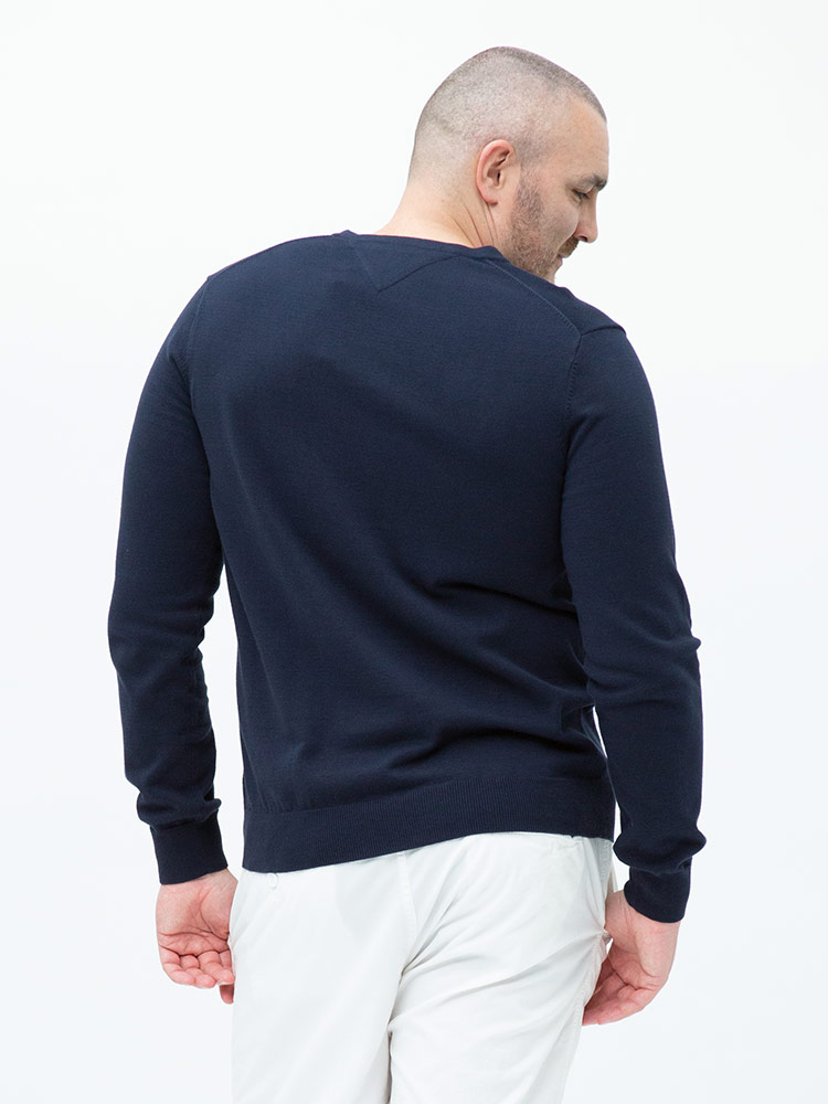 楽天市場】セーター 大きいサイズ メンズ 綿100％ ワンポイント V 