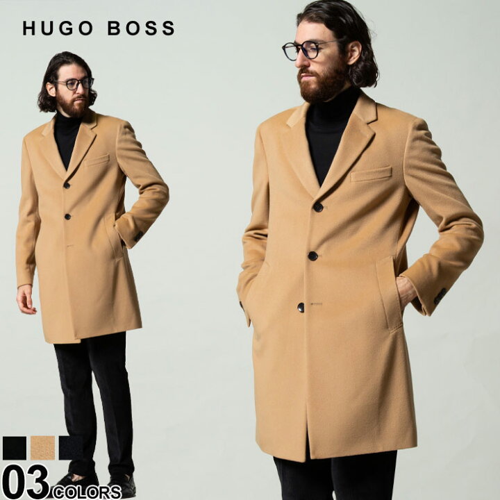 楽天市場 Hugoboss ヒューゴボス カシミヤ混 無地 シングル チェスターコートブランド メンズ 男性 アウター コート フォーマル カシミア Hbhhyde 大きいサイズのサカゼン