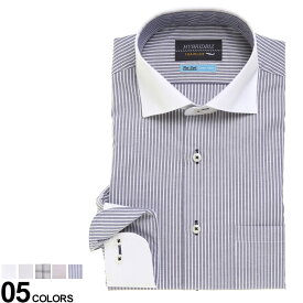 HYBRIDBIZ ハイブリッドビズ 超形態安定 Re-Set 綿100％ ワイドカラー 長袖 ワイシャツ BASICBODY メンズ ビジネス 紳士 シャツ ワイシャツ Yシャツ イージーケア オールシーズン ノーアイロン コットン KBM13710R
