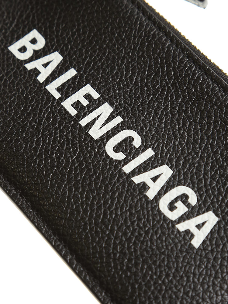 BALENCIAGA (バレンシアガ) キーリング付きキャッシュ ロゴプリント カードケースブランド メンズ レディース 財布 ウォレット ストラップ  BCL594548 | 大きいサイズのサカゼン