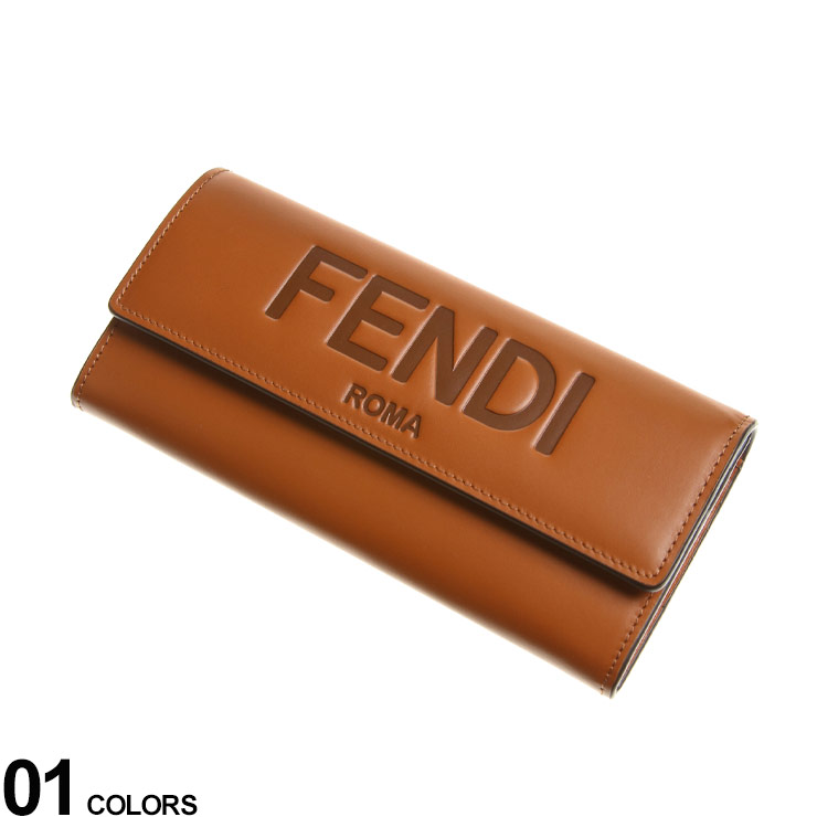 楽天市場】FENDI (フェンディ) ロゴ フラップ コンチネンタル 財布 ...