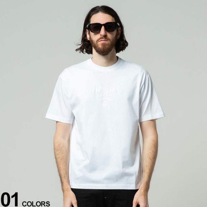 楽天市場 Prada プラダ サガラロゴ クルーネック 半袖 Tシャツ ブランド メンズ 男性 トップス Tシャツ 半袖 シャツ Prujn710mq 大きいサイズのサカゼン