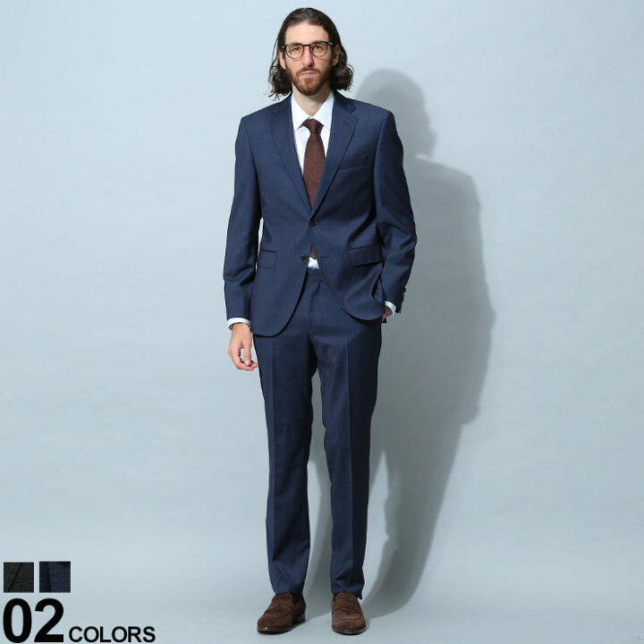 楽天市場】HUGO BOSS ヒューゴボス ストレッチ 無地 シングル スーツ  