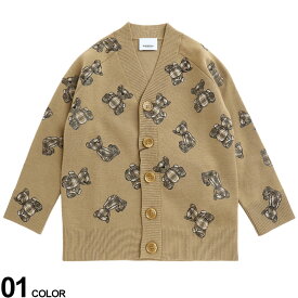 BURBERRY バーバリー トーマスベアプリント ウールブレンド カーディガン ブランド キッズ 子供服 トップス カーデ ボタン Vネック BBK8056973