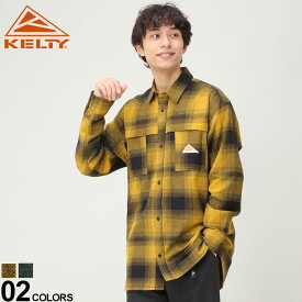 ケルティ シャツ KELTY 胸ロゴ チェック フランネル 長袖 シャツ KE22213052メンズ 男性 トップス シャツ ネルシャツ チェックシャツ