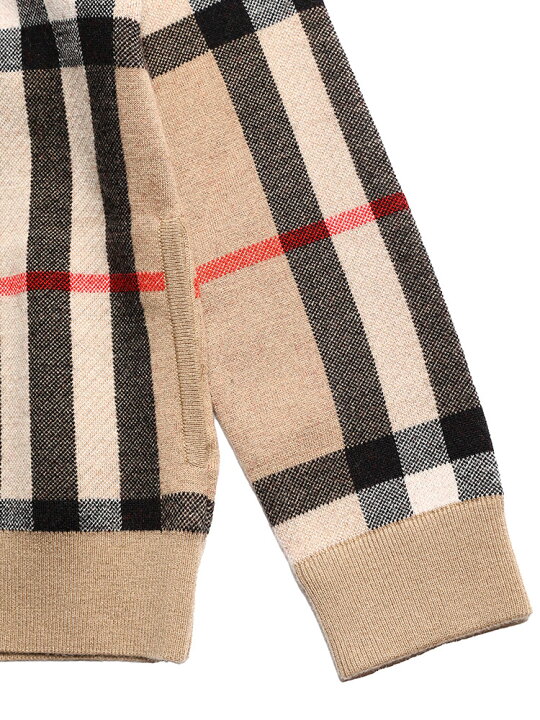 楽天市場】BURBERRY バーバリー カシミヤ混 チェック フルジップ  
