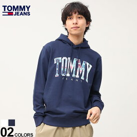 トミージーンズ パーカー TOMMY JEANS 裏毛 プルオーバーパーカー プルパーカー チェックロゴ REG TARTAN TOMMY HOODIE DM0DM15696メンズ 男性 トップス フード スウェット 裏毛