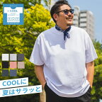 エントリーでさらにポイント+4倍 10Lまで展開 オールマイTシャツ ＋COOL B＆T CLUB 大きいサイズ 無地 メンズ 接触冷感 涼感 涼しい 夏用 快適 おしゃれ ビジカジ ビジネス オフィス ビッグサイズ BIG無地 丸首 クルーネック 半袖 ギフト 誕生日 父の日 プレゼント 春 夏 秋