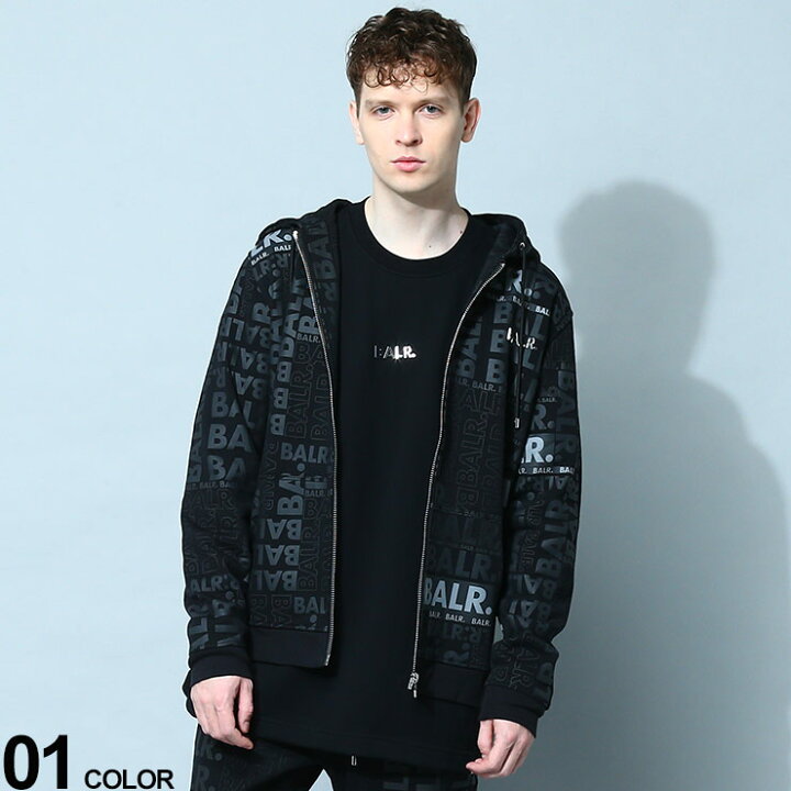 BALR 総柄ロゴプリント スウェットトレーナー