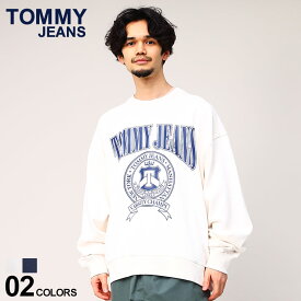 エントリーでさらにポイント+4倍 トミージーンズ スウェット TOMMY JEANS スエット スウェット ビッグロゴ DM0DM15709メンズ 男性 トップス クルー トレーナー プルオーバー 長袖