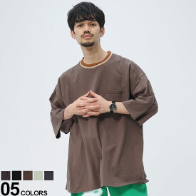 Goodwear グッドウェア USAコットン リブライン ポケット クルーネック 半袖 Tシャツ SUPER BIG メンズ 男性 トップス シャツ Tシャツ 半袖 コットン ポケT 2W713208D12