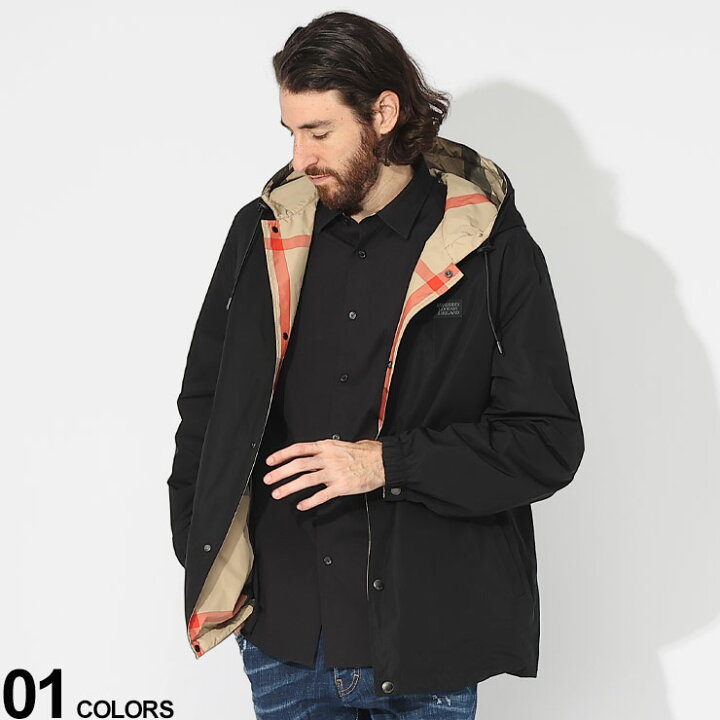 楽天市場】BURBERRY バーバリー チェック リバーシブル フーデッド  