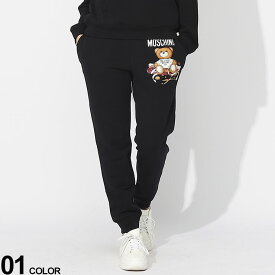 エントリーでさらにポイント+4倍 MOSCHINO モスキーノ プリント スウェットパンツ TAILOR TEDDY ブランド レディース ボトムス パンツ ロングパンツ MHLA03375528