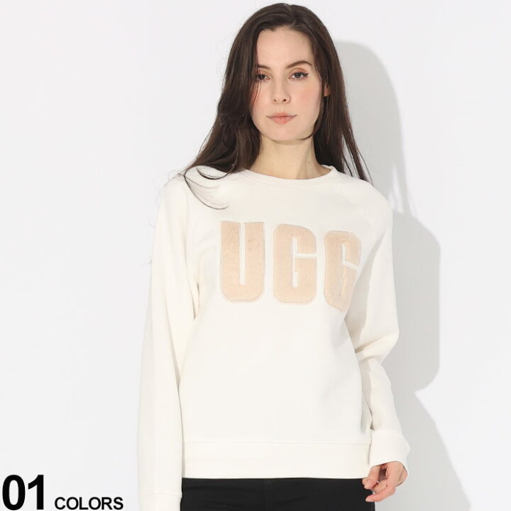 楽天市場】UGG アグ 裏起毛 ファーロゴ クルーネック トレーナー LOGO 