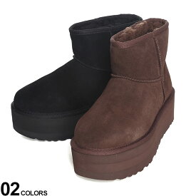 UGG アグ ムートン ショートブーツ Classic Mini Platform ブランド レディース シューズ 靴 ブーツ 厚底 スエード UGGL1134991