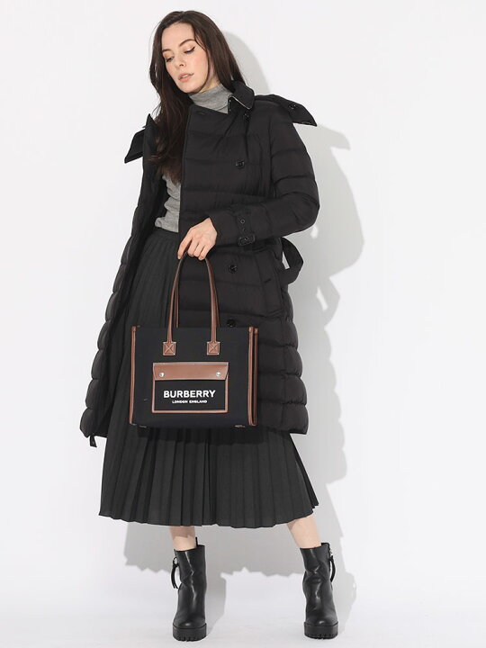 楽天市場】BURBERRY バーバリー ナイロン フーデッド パファーコート 