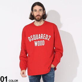 DSQUARED2 ディースクエアード ロゴプリント クルーネック 長袖 Tシャツ ブランド メンズ 男性 トップス Tシャツ 長袖 ロンT D2GD1317S20694