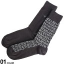 EMPORIO ARMANI エンポリオアルマーニ ロゴ総柄＆無地 ソックス 2足セット ブランド メンズ 男性 ソックス 靴下 セット クルーソックス EAU3023023F280