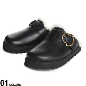 MONCLER モンクレール レザー ミュール BELL ブランド レディース シューズ 靴 スリッポン ボア 秋冬 MCL4M00110M3596