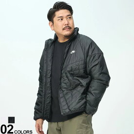 ジャケット 大きいサイズ メンズ 切り替え ジップアウター 中綿 Therma-FIT MIDWEIGHT PUFFER ブルゾン スタンド スポーツ グレー ブラック XL 2XL 3XL NIKE ナイキ FB8195 耐風 耐水 ウィンドランナー