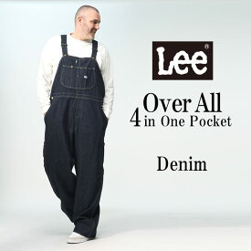 エントリーでさらにポイント+4倍 Lee（リー）デニム オーバーオール 大きいサイズ メンズ 紺 ネイビー リー DUNGAREES ロングパンツ ボトムス ズボン OVERALLS オールインワン サロペット 吊るし サカゼン