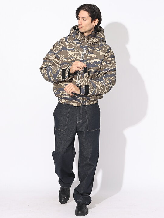 楽天市場】+phenix (プラスフェニックス) 迷彩柄 フルジップ ダウン  