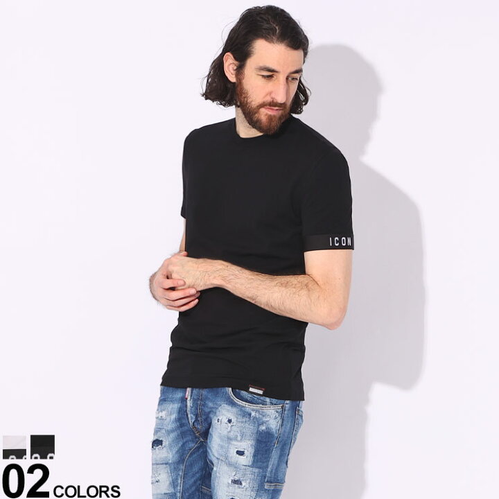 楽天市場】DSQUARED2 (ディースクエアード) 袖ロゴ クルーネック 半袖  