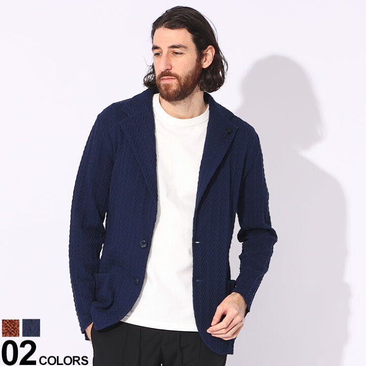 楽天市場】LARDINI (ラルディーニ) シングル 2ツ釦 ケーブルニット 