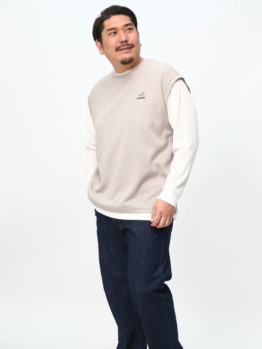 楽天市場】【3Lのみ】CONVERSE コンバース 長袖Tシャツ フェイク 