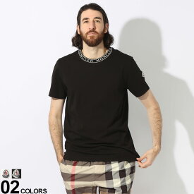 MONCLER (モンクレール) ネックロゴ 袖ロゴワッペン クルーネック 半袖 Tシャツ MC8C000248390T ブランド メンズ 男性 トップス Tシャツ 半袖 シャツ