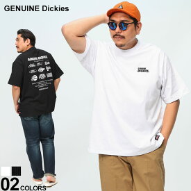 Dickies ディッキーズ 半袖 Tシャツ バリエーションロゴ バックプリント クルーネック トップス クルー ロゴ 大きいサイズ メンズ ホワイト ブラック 3L 4L 5L