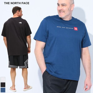 【1XLのみ】THE NORTH FACE ザ ノースフェイス 半袖 Tシャツ ラインロゴ クルーネック トップス クルー ロゴ 大きいサイズ メンズ ホワイト 1XL 2XL
