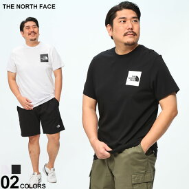 THE NORTH FACE ザ ノースフェイス 半袖 Tシャツ BOXロゴ クルーネック トップス クルー ロゴ 大きいサイズ メンズ ホワイト ブラック 3L 4L 5L