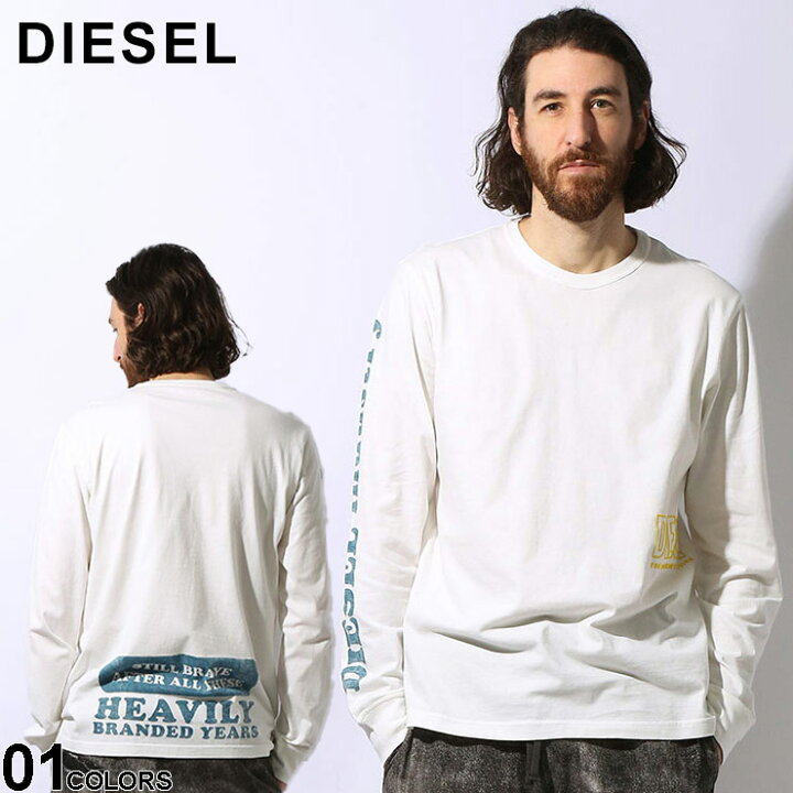 楽天市場】DIESEL (ディーゼル) サイドロゴプリント クルーネック 長袖  