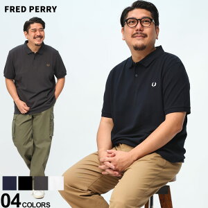 �y�u���b�N 2XL�̂݁z���� �|���V���c FRED PERRY �t���b�h�y���[ ���̎q 2XL 3XL �傫���T�C�Y �����Y �R�b�g�� ���S �h�J �g�b�v�X �V���c �� �� The Fred Perry Shirt