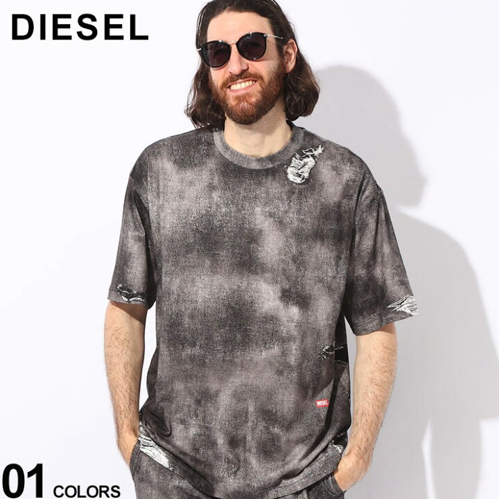 楽天市場】DIESEL (ディーゼル) トロンプルイユ 総柄プリント クルー  