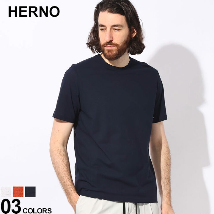 楽天市場】HERNO (ヘルノ) クレープジャージ 無地 クルーネック 半袖 T 