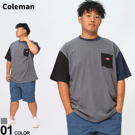 Coleman コールマン 半袖 Tシャツ USAコットン ポケットT 綿 ポケット付き トップス クルーネック 大きいサイズ メンズ アウトドア カットソー
