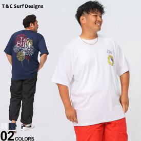 T＆C Surf Designs タウンアンドカントリーサーフデザイン 半袖 Tシャツ 花火 バックプリント クルーネック トップス コットン 大きいサイズ メンズ 白